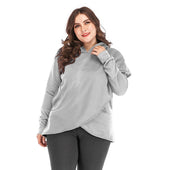 Damen-Sweatshirt mit Kapuze und asymmetrischem Saum-Bombardina.de