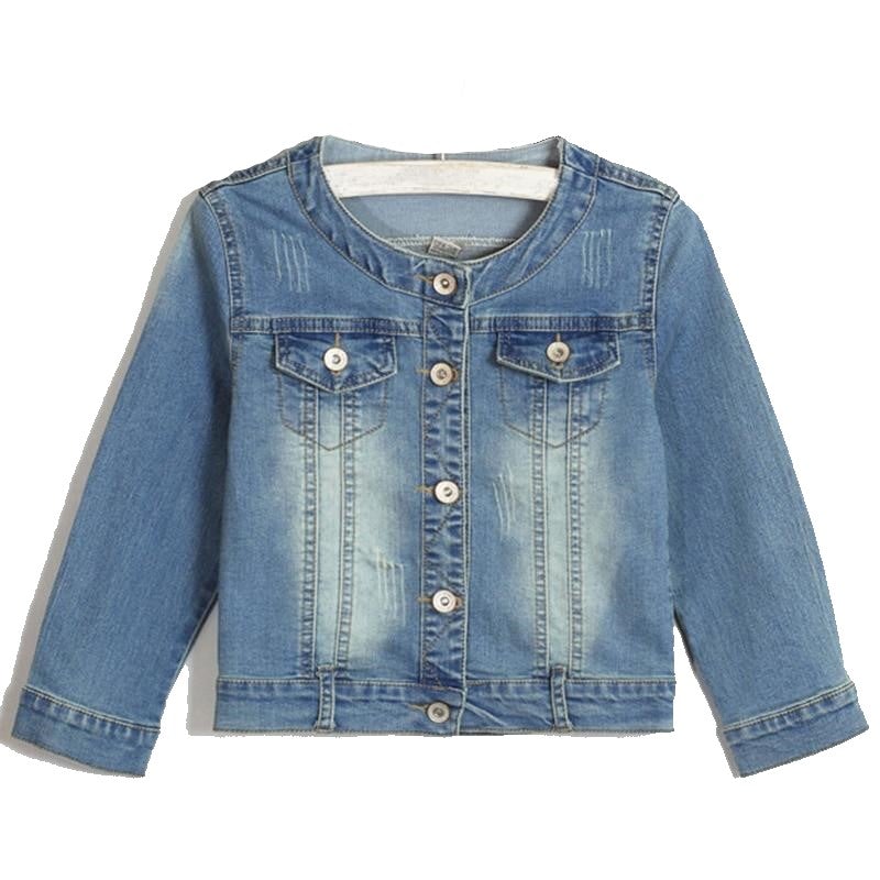 Damen Jeansjacke mit Rundhalsausschnitt-Bombardina.de
