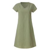 Midikleid mit V-Ausschnitt-Bombardina.de