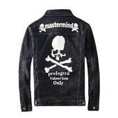 Herren-Jeansjacke mit Totenkopfmotiv-Bombardina.de