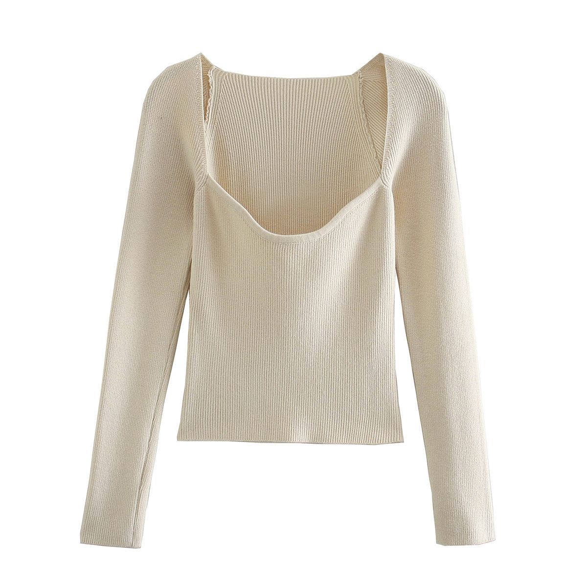 Damen-Strickpullover mit dekorativem Ausschnitt-Bombardina.de