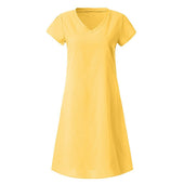 Midikleid mit V-Ausschnitt-Bombardina.de