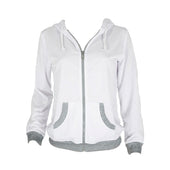 Damen-Sweatshirt mit Reißverschluss und kontrastierender Einfassung-Bombardina.de