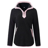 Damen-Fleece-Sweatshirt mit Reißverschluss am Ausschnitt-Bombardina.de