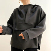 Damen-Sweatshirt ohne Reißverschluss mit lockerem Schnitt-Bombardina.de