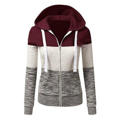 Sweatshirt mit Reißverschluss für Damen in Streifen-Bombardina.de