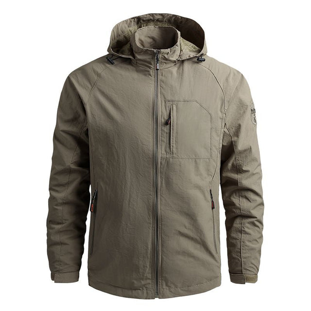 Herren-Übergangsjacke mit abnehmbarer Kapuze-Bombardina.de
