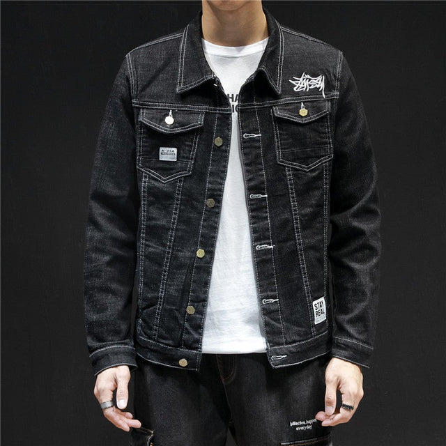 Herren Jeansjacke mit der Aufschrift-Bombardina.de