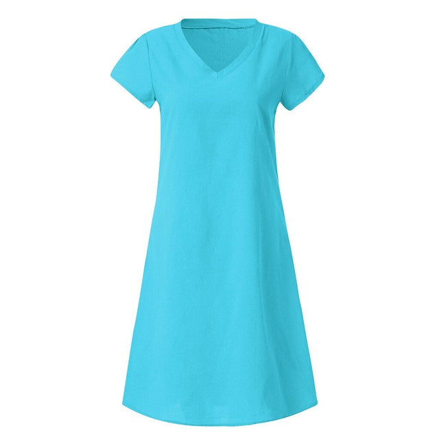 Midikleid mit V-Ausschnitt-Bombardina.de