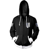 Herren-Sweatshirt mit Reißverschluss und Flügelmotiv-Bombardina.de
