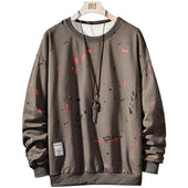 Herren-Sweatshirt ohne Reißverschluss mit Aufdruck-Bombardina.de