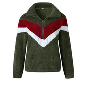 Damen-Fleece-Sweatshirt mit Streifen-Bombardina.de