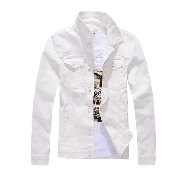 Einfarbige Jeansjacke für Herren-Bombardina.de