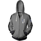 Herren-Sweatshirt mit Reißverschluss und Flügelmotiv-Bombardina.de