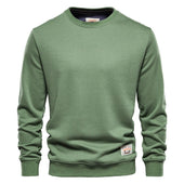 Herren-Sweatshirt ohne Reißverschluss mit einem Abzeichen-Bombardina.de
