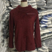 Damen-Fleece-Sweatshirt mit dekorativem Reißverschluss-Bombardina.de