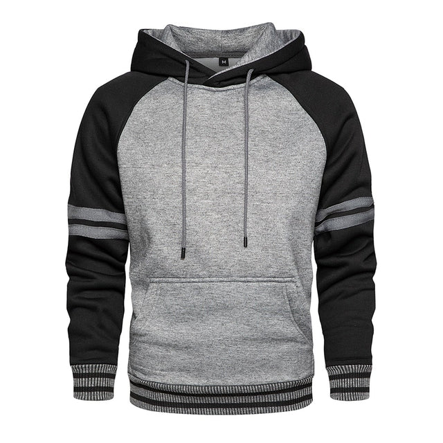Herren-Hoodie mit Streifen an den Ärmeln-Bombardina.de