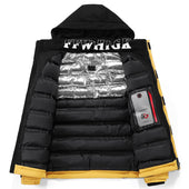 Herren zweifarbige Winterjacke-Bombardina.de