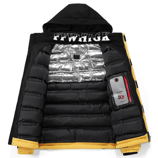 Herren zweifarbige Winterjacke-Bombardina.de