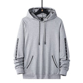 Herren-Kapuzenpullover mit schwarzem Besatz-Bombardina.de