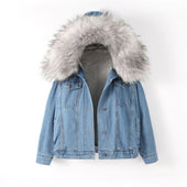 Damen Übergangsjacke mit Fell-Bombardina.de