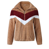 Damen-Fleece-Sweatshirt mit Streifen-Bombardina.de