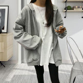 Damen-Sweatshirt mit Reißverschluss und Kapuze-Bombardina.de