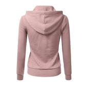 Damen-Sweatshirt mit Reißverschluss und Aufnäher-Bombardina.de