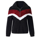 Damen-Fleece-Sweatshirt mit Streifen-Bombardina.de