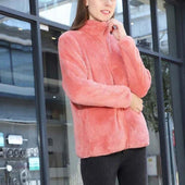 Damen-Fleece-Sweatshirt mit Stehkragen-Bombardina.de