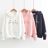 Damen-Kapuzenpullover mit Katzen-Bombardina.de-Motiv