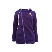 Asymmetrisches Damen-Sweatshirt mit Reißverschluss-Bombardina.de