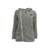 Asymmetrisches Damen-Sweatshirt mit Reißverschluss-Bombardina.de