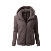Damen-Fleece-Sweatshirt mit Kapuze-Bombardina.de