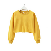 Kurz geschnittenes Damen-Sweatshirt ohne Verschluss-Bombardina.de