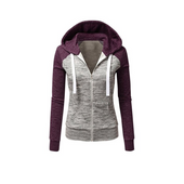 Zweifarbiges Damen-Sweatshirt mit Reißverschluss-Bombardina.de