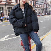 Damen Winterjacke mit lockerem Schnitt-Bombardina.de