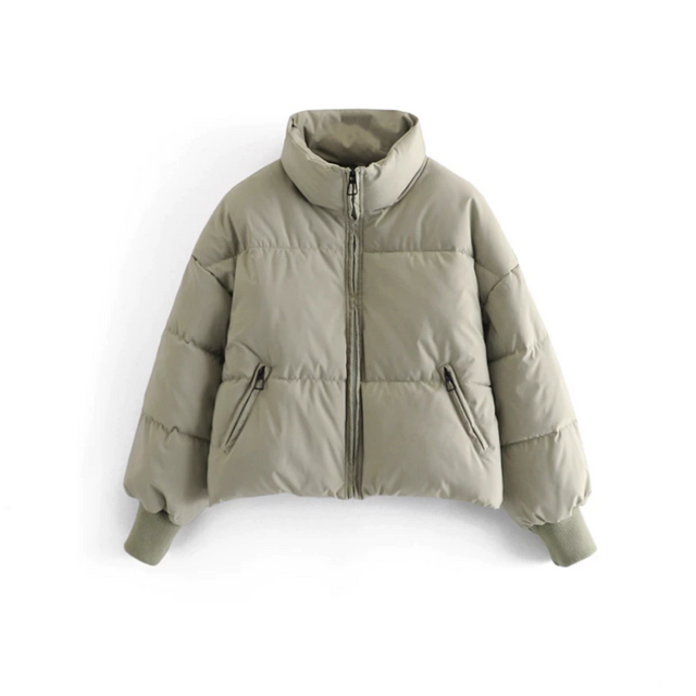 Damen Winterjacke mit Stehkragen-Bombardina.de