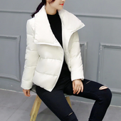Damen Winterjacke mit asymmetrischem Kragen-Bombardina.de