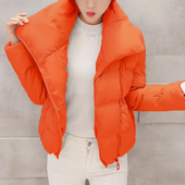 Damen Winterjacke mit asymmetrischem Kragen-Bombardina.de