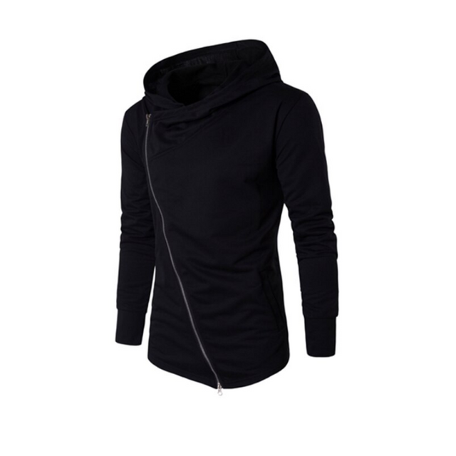 Herren-Sweatshirt mit Reißverschluss und asymmetrischem Reißverschluss-Bombardina.de