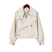 Damenlederjacke mit einer Tasche an der Seite-Bombardina.de