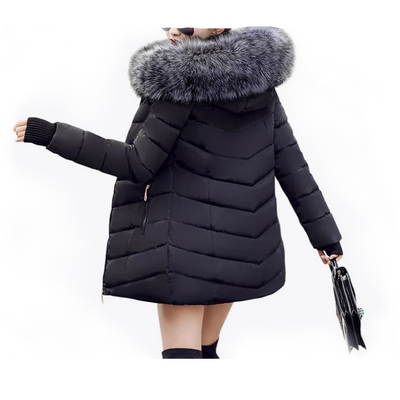 Damen Winterjacke mit Fell-Bombardina.de