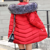 Damen Winterjacke mit Fell-Bombardina.de