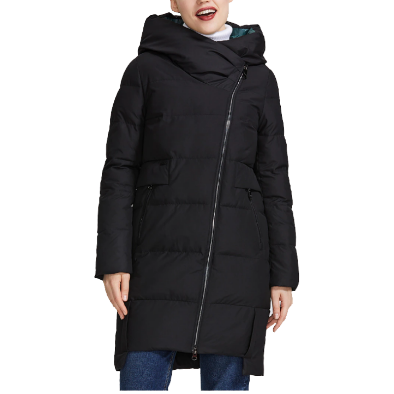 Damen-Winterjacke mit asymmetrischem Verschluss-Bombardina.de
