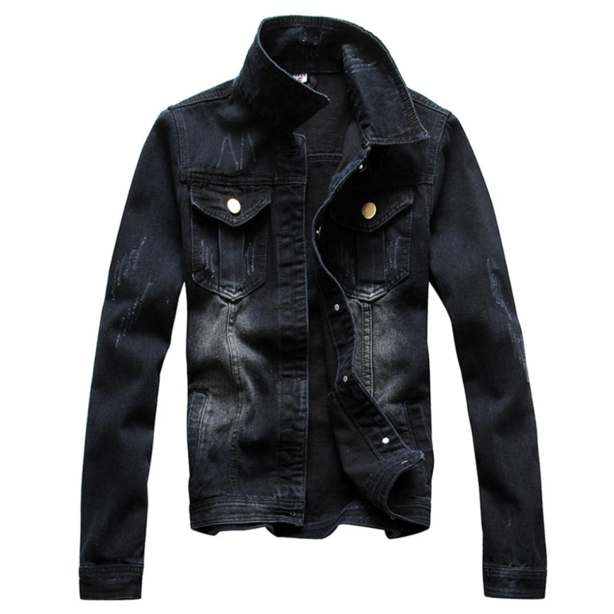 Herren-Jeansjacke mit tailliertem Schnitt-Bombardina.de