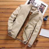 Herren-Fleece-Sweatshirt mit braunen Streifen-Bombardina.de