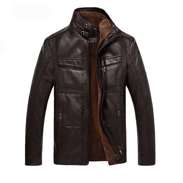 Isolierte Herren-Lederjacke-Bombardina.de
