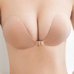 Klebe-BH schlicht mit Verschluss der die Brüste betont