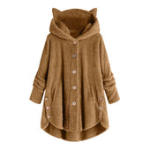 Damen-Fleece-Sweatshirt mit Ohren-Bombardina.de